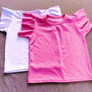 camisa básica canelada infantil