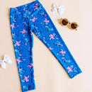 calça felpuda infantil menina na cor azul