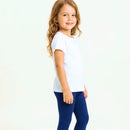 Legging básica de comprimento longo e cor sólida escura