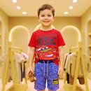 Conjunto infantil menino camisa e bermuda