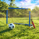 Gol de futebol para crianças com indicação de montagem fácil e ideal para brincar no quintal.