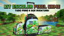 Melhor mochila escolar de rodinhas para meninos que gostam de jogos de pixel.