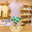 Apresentação de cueca infantil modelo slip confortável para o dia a dia