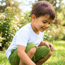 Bermuda moletinho infantil na cor verde militar