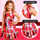 Vestido de corte simples e prático para o dia a dia infantil
