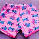 Short infantil menina na cor rosa