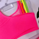 Conjunto de praia infantil confeccionado em poliamida de secagem rápida