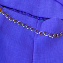 Conjunto de verão infantil estilo alfaiataria chique na cor rosa.