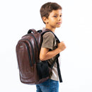 Mochila infantil para estudantes e universitários, Na cor Marrom