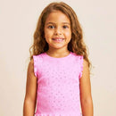 Kit 2 Blusa regata infantil menina canelada moda verão 2 a 14 Anos