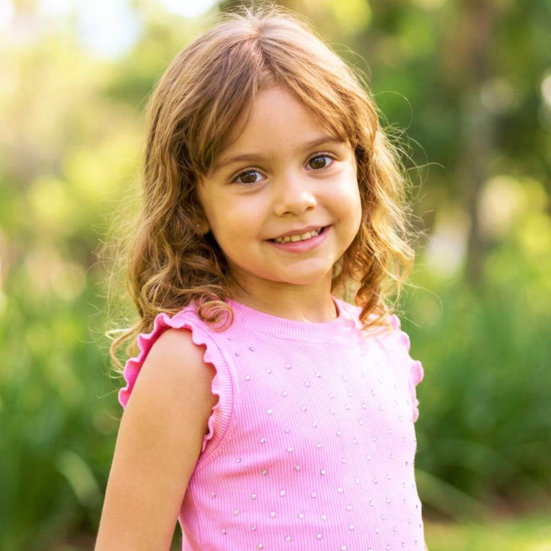 Kit 2 Blusa regata infantil menina canelada moda verão 2 a 14 Anos