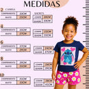 short infantil menina multicolorido